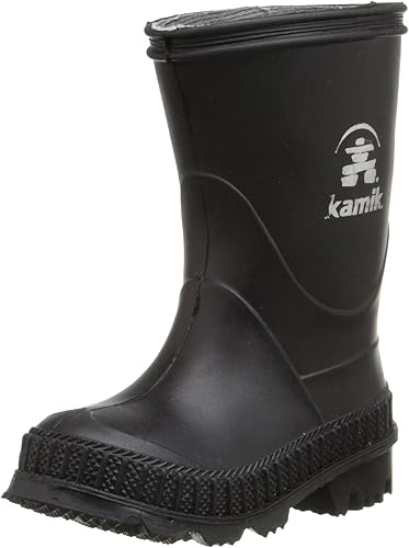 Kamik STOMP/YOUTH/PUR/6149 Rain Boot (Youth/Little Kid/Big Kid), Black, 13 M US Toddler