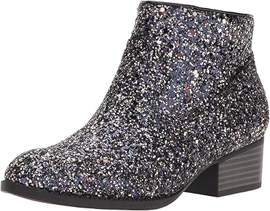 Dolce Vita Girl's Jaclyn Ankle Boot, Black Multi Glitter, 4 Medium US Little Kid