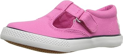 Polo Ralph Lauren Kids Tabby LT PK CVS WHT PP T-Strap Sneaker (Toddler/Little Kid)