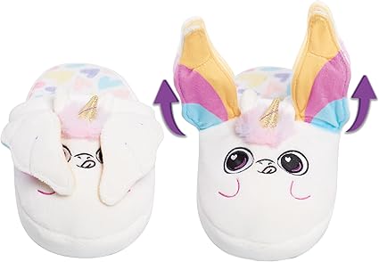 Flipeez Slippers, Unicorn, Medium, Kids Sizes 13-3