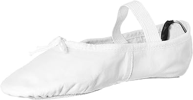 Leo Girls Ballet Russe Dance Shoe, White, 10 Toddler