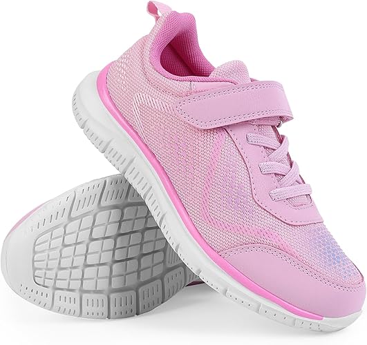 Girl's Fashion Slip-On Sneakers, Kids Shoes for Sports