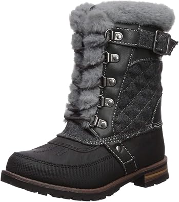 Rock & Candy Girl's DANLEAK Boot, dark grey, 12 Medium US Big Kid