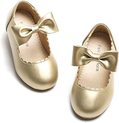 Felix & Flora Toddler Flower Girl Dress Shoes - Girl Ballet Flats Party School Shoes Wedding