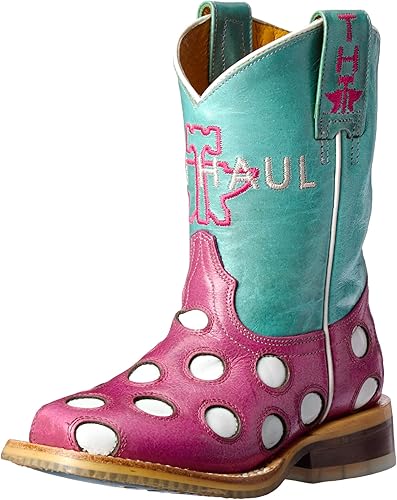 Tin Haul Shoes Girls Miss Dotty Western Boot, Pink, 11 Medium US Little Kid