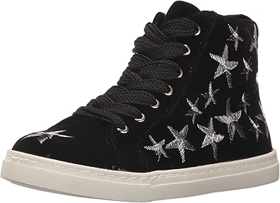 Dolce Vita Girl's ZOWEN Sneaker, Black/Silver Embroidery, 11 Medium US Little Kid