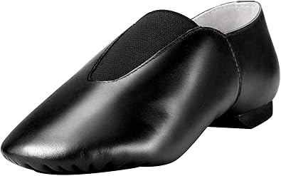 Linodes Leather Jazz Shoe Slip On (Toddler/Little Kid/Big Kid) with Elastic Top Piece