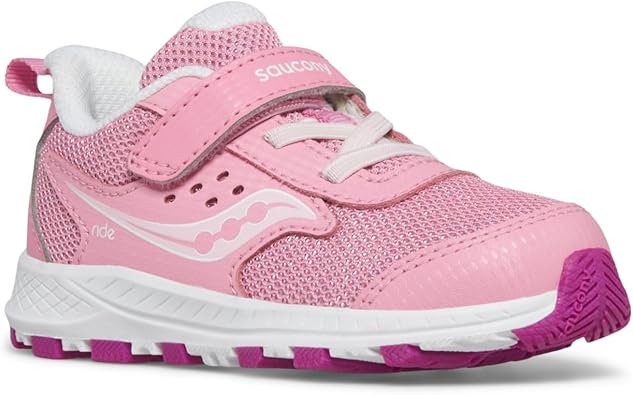 Saucony Kids Ride JR (Toddler) Sneaker, Pink, 4 US Unisex