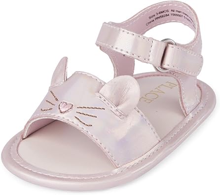 The Children's Place Girl's Nbg Cat Sandal Flat