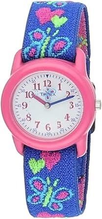 Timex TIME Machines 29mm Butterflies and Hearts Elastic Fabric Kids Watch