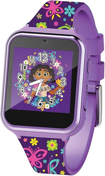 Accutime Disney Encanto Kids Smart Watch for Girls & Boys - Interactive Smartwatch with Selfie Camera, Games, Voice & Video Recorder, Pedometer, Calculator, Alarm, USB Charger