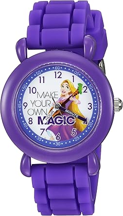 Disney Princess Kids' Plastic Time Teacher Analog Quartz Silicone Strap Watch