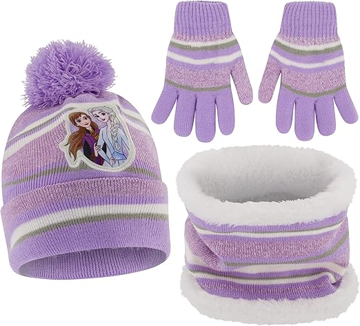 Disney Frozen Girls Toddler Winter, Scarf and Mittens 2-4 Or Frozen Elsa & Anna Hat, Scarves and Kids Gloves Sets 4-7