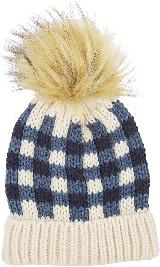 Mud Pie Girls Gingham Pom Hat