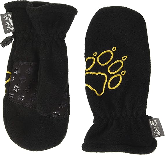 Jack Wolfskin Kids Fleece Mitten Kids, Black, 7-8Y