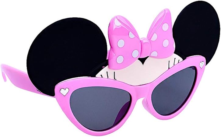 Sun-Staches Minnie Mouse Pink Bow Sunglasses | Lil' Disney Costume Accessory | UV 400 | One Size Fits Most Kids