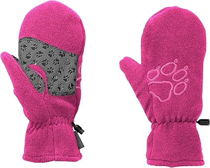 Jack Wolfskin Kids Fleece Mitten Kids, Pink Peony, 5-6Y