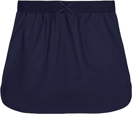 Nautica girls School Uniform Pull-on Scooter Skirt With Undershorts, Knit Waistband & Functional Pockets