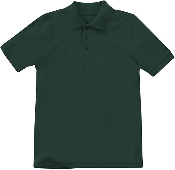 Classroom School Uniforms Kids Big Boys' Unisex Short Sleeve Pique Polo, sos Hunter Green, XL