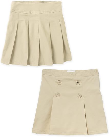 The Children's Place Girls' Pleated/Button Skort 2 Pack