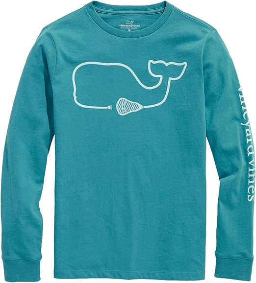 vineyard vines Boys' Lacrosse Stick Whale Long-Sleeve Tee