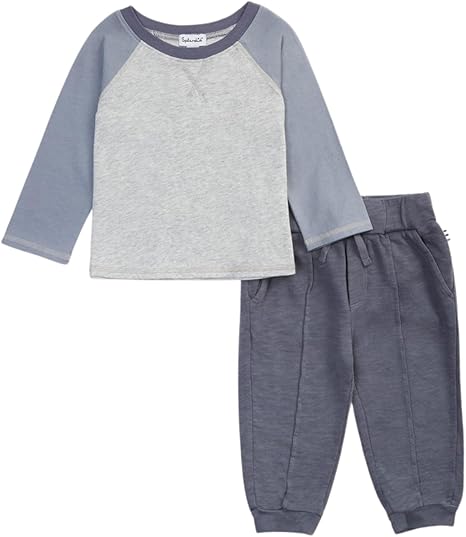 Boys Two Tone Raglan Long Sleeve Set