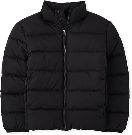 The Children's Place Boys' Big Kid Medium Weight Puffer Jacket, Wind, Water-Resistant Seasonal