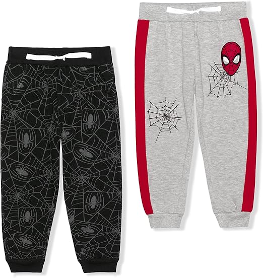 Marvel Spider-Man Boys 2 Pack Pants for Toddlers and Big Kids