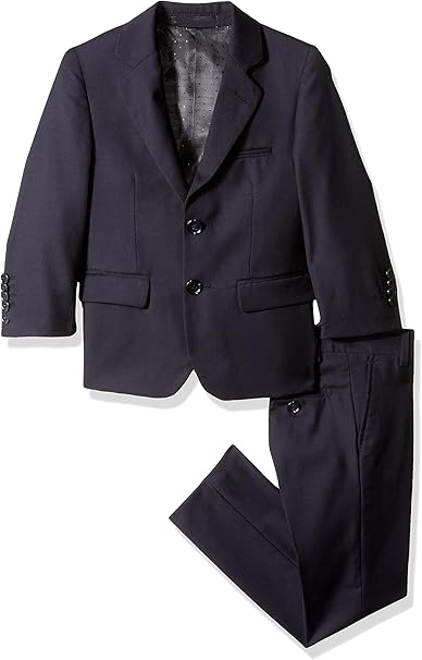 Isaac Mizrahi Boys' Solid 2pc Slim Fit Wool Suit