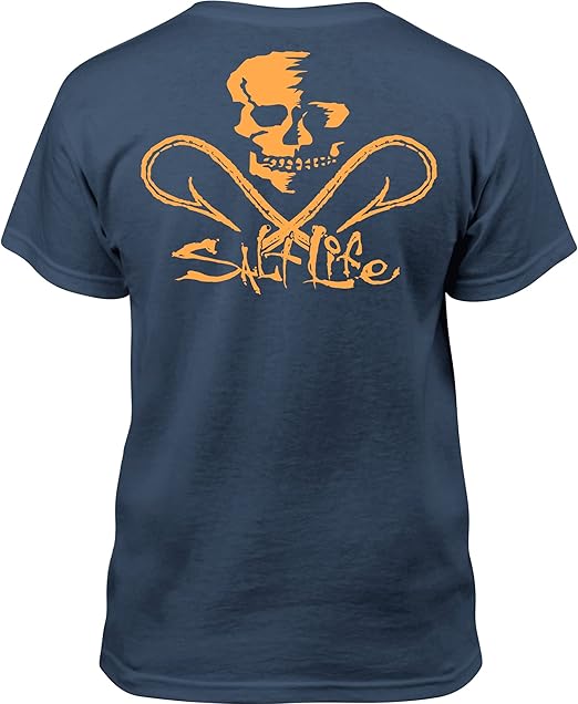 Salt Life Boy's Skull and Hooks Youth Short Sleeve Classic Fit Shirt