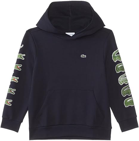 Lacoste Kids' Stacked Timeline Croc Hooded Sweatshirt