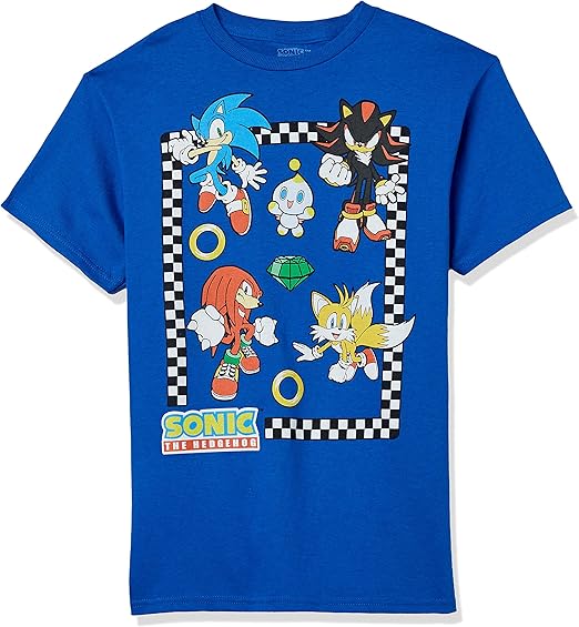 SEGA Boys Hedgehog Short Sleeve Tee-Sonic, Tails, Knuckles