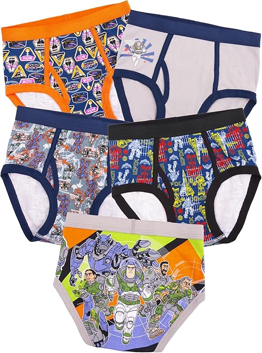 Disney Boys' Pixar’s Buzz Lightyear Underwear Multipacks with Zurg and Zyclops in Sizes 4, 6, 8, 10