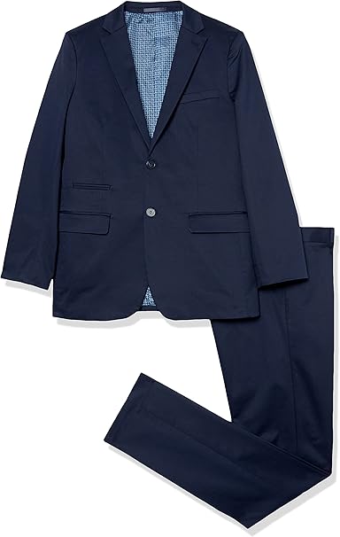 Isaac Mizrahi Slim Fit Boy's Solid Cotton Stretch Suit