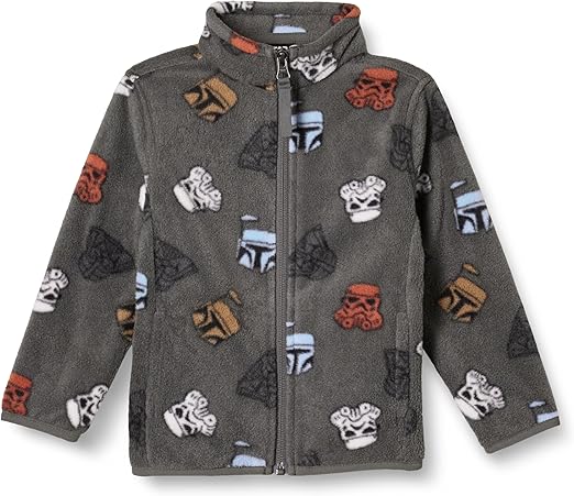 Amazon Essentials Disney | Marvel | Star Wars Boys and Toddlers' Polar Fleece Full-Zip Mock Jackets