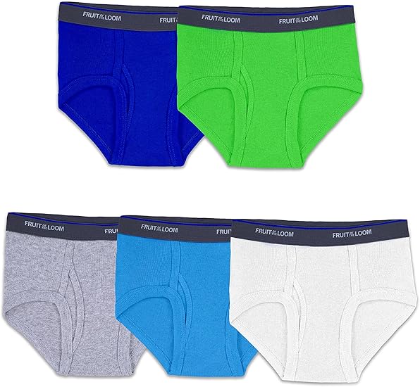 Fruit of the Loom boys Boys' Tag Free Cotton Briefs (Assorted Colors)