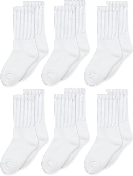 Jefferies Socks Seamless Toe Athletic Crew Socks 6-pack