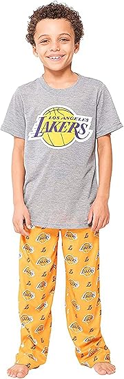 Ultra Game NBA Boys 2 Piece Tee Shirt & Lounge Pants Pajama Set (Sizes 4-20)