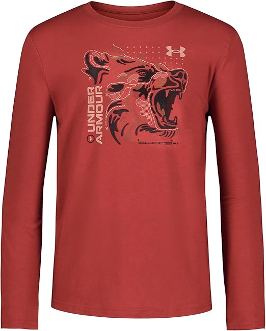 Under Armour UA Bear MAP LS TEE, Earthen Orange Bear, YXL