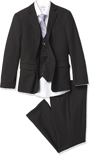 Isaac Mizrahi Boys' Five Piece Solid Suit Set Ensemble