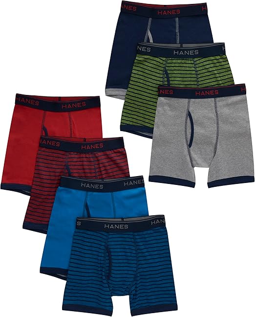 Hanes Boys' and Toddler Underwear, Comfort Flex Waistband Boxer Briefs, Multiple Packs Available