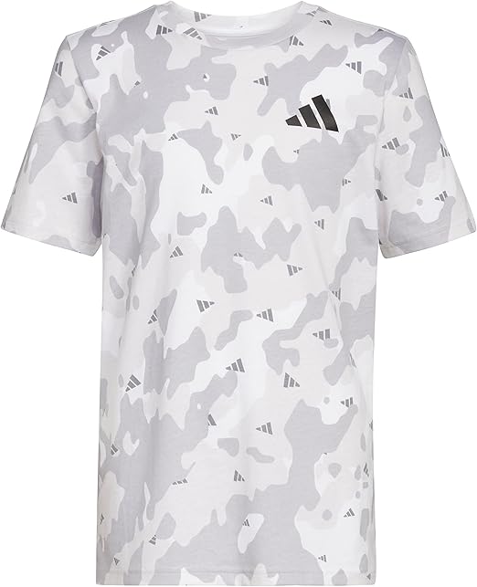 adidas Boys' Short Sleeve Cotton Camo Print T-Shirt