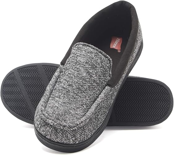 Hanes Boys Comfortsoft Knit Venetian Indoor/Outdoor Moccasin Slipper