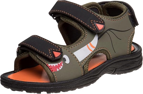 Rugged Bear Kids Boys Girls Open-Toe Outdoor Sport Water Sandals - beach pool slide adjustable strap shoes athletic summer (Toddler/Little Kid/Big Kid)