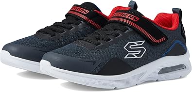 Skechers Kids Boy's Microspec Max-Ravork Sneaker, Black/Charcoal, 12 Little Kid