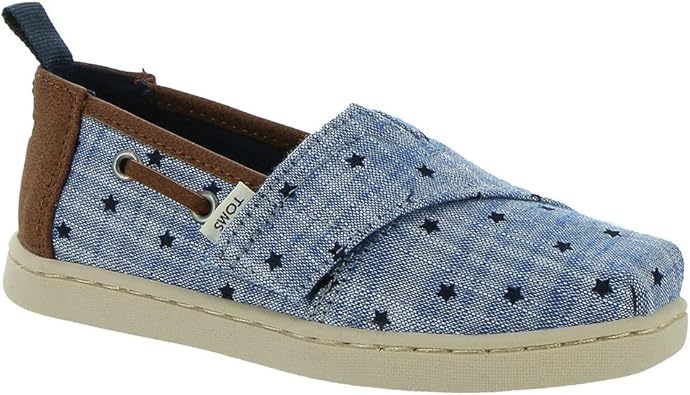 TOMS unisex child Alpargata Sneaker, Navy, 4 Little Kid US