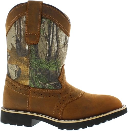 Itasca Unisex-Child Youth Pull-on Leather/Nylon Buckaroo Western Boot