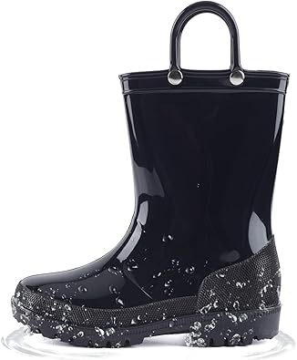 HugRain Toddler Kids Lightweight Adorable Rain Boots