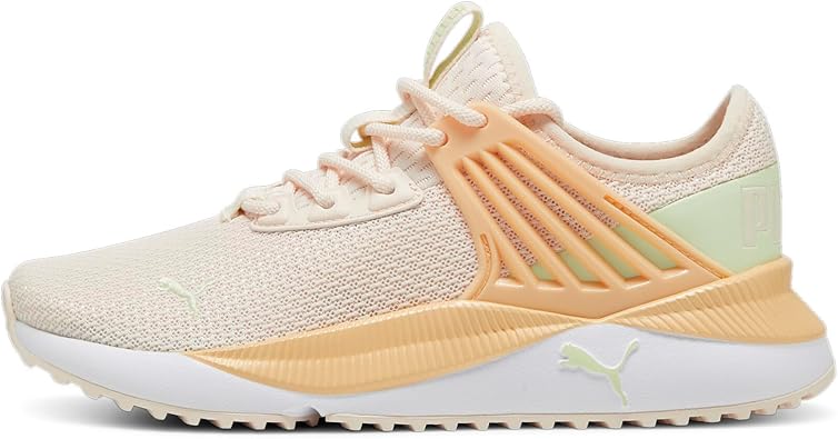 PUMA Pacer Future Sneaker, Rosebay-Green Illusion-Peach Fizz White, 6.5 US Unisex Big Kid