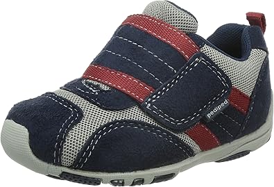 pediped Flex Adrian Sneaker (Toddler/Little Kid),Navy/Grey/Red,30 EU (12.5-13 M US Little Kid)